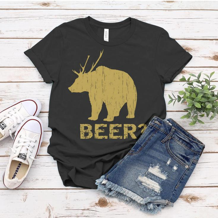 Deer Bear Beer Moose Elk Hunting Funny Tshirt Women T-shirt Unique Gifts