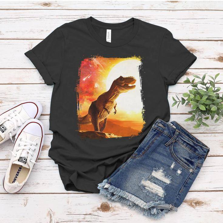 Desert Sun Galaxy Trex Dinosaur Women T-shirt Unique Gifts