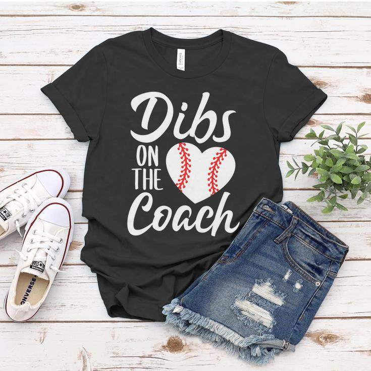 Dibs On The Coach Funny Baseball Heart Cute Mothers Day Tshirt Women T-shirt Unique Gifts