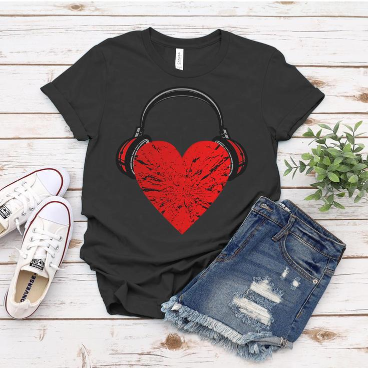 Dj Heart Music Women T-shirt Unique Gifts