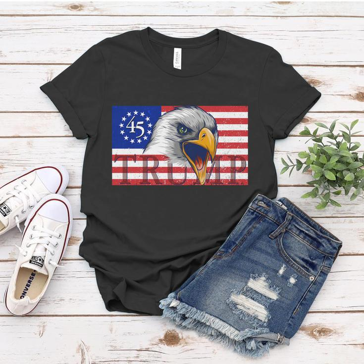 Donald Trump Eagle Betsy Ross Flag Tshirt Women T-shirt Unique Gifts