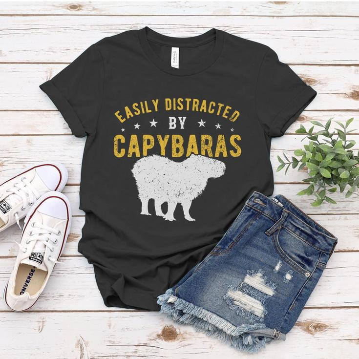 Easily Distracted By Capybaras Gift Women T-shirt Unique Gifts