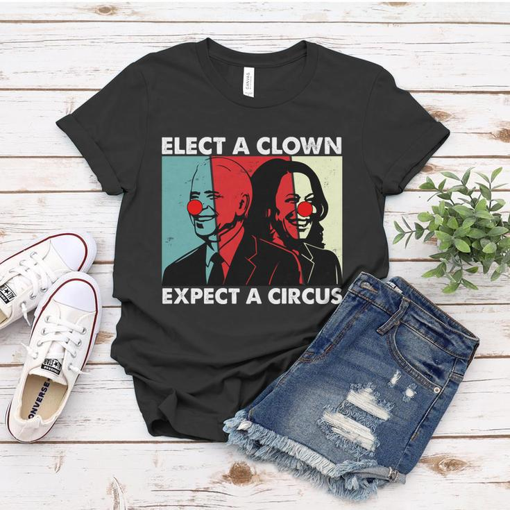 Elect A Clown Expect A Circus Anti Joe Biden Design Women T-shirt Unique Gifts