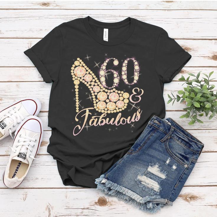Fabulous & 60 Sparkly Heel 60Th Birthday Women T-shirt Unique Gifts