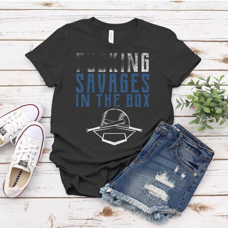 Faded Fn Savages In The Box Baseball Women T-shirt Unique Gifts