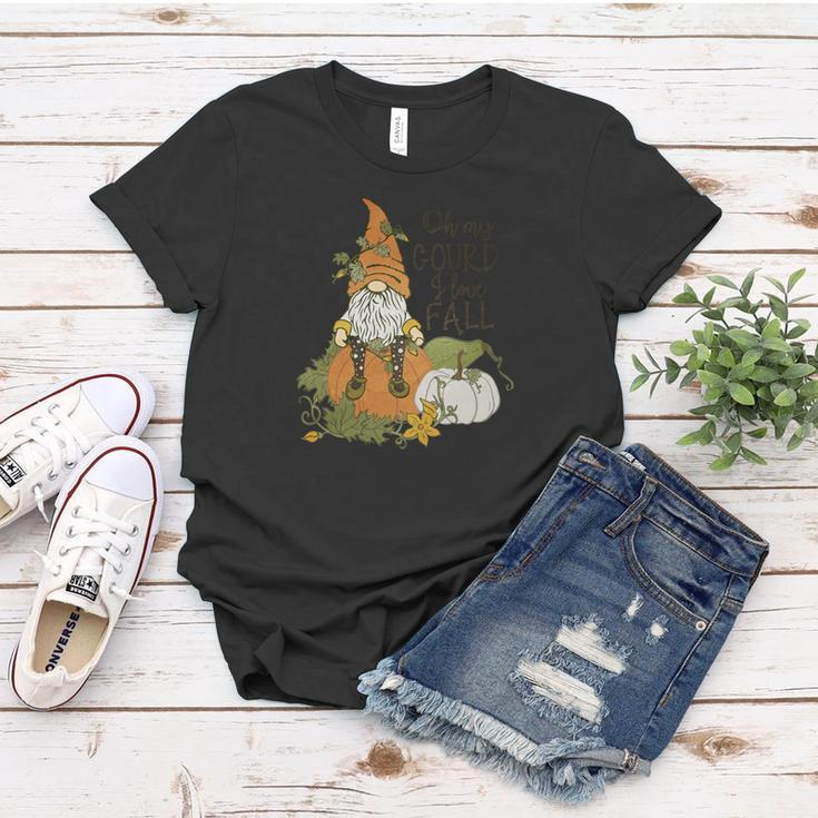 Fall Gnomes Oh My Gourd I Love Fall Women T-shirt Personalized Gifts