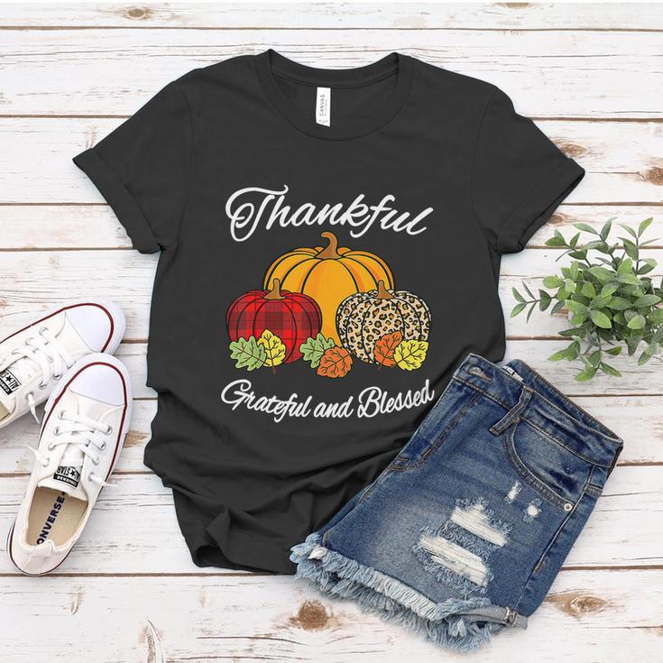Fall Plaid Leopard Pumpkin Autumn Funny Thanksgiving Graphic Design Printed Casual Daily Basic V2 Women T-shirt Personalized Gifts