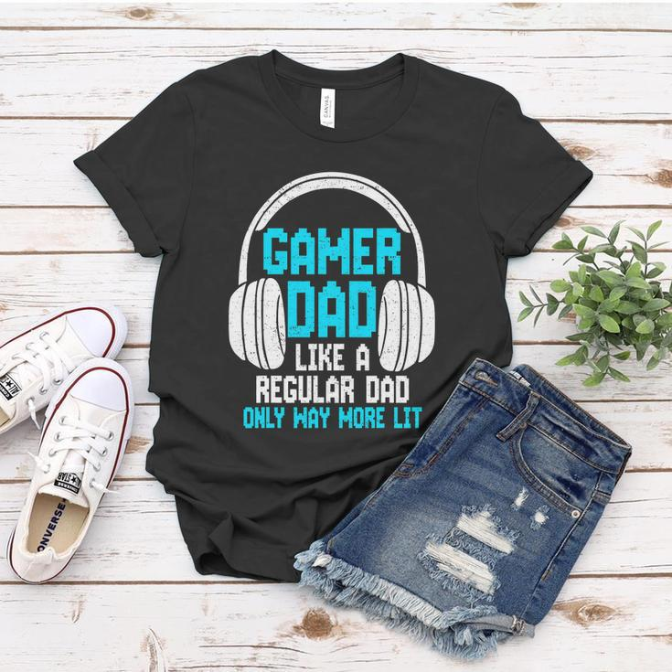 Fathers Day Funny Gamer Dad Women T-shirt Unique Gifts