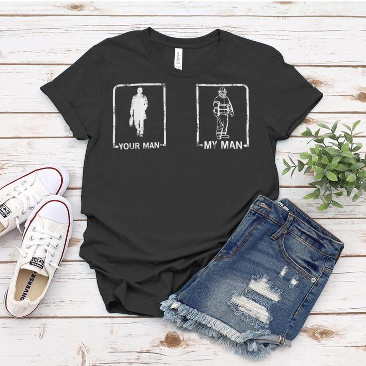 Firefighter Funny Fireman Girlfriend Wife Design For Firefighter Women T-shirt Funny Gifts