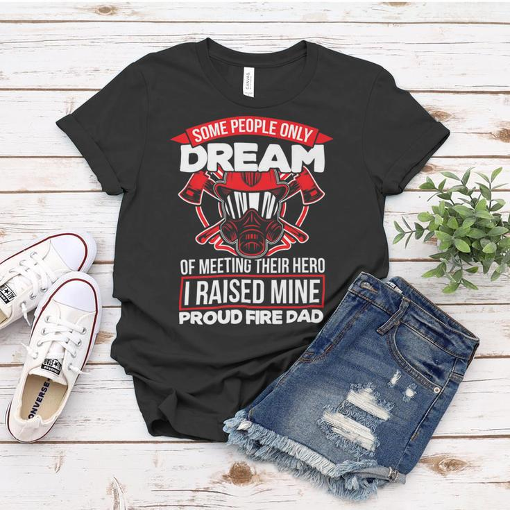 Firefighter Proud Fire Dad Firefighter Dad Of A Fireman Father _ V2 Women T-shirt Funny Gifts