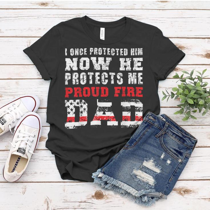 Firefighter Proud Fire Dad Fireman Father Of A Firefighter Dad V2 Women T-shirt Funny Gifts