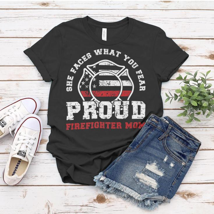 Firefighter Proud Fire Mother Of A Firefighter Daughter Women T-shirt Funny Gifts