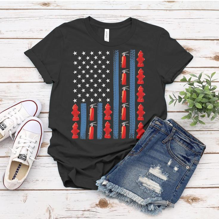 Firefighter Us American Flag Firefighter 4Th Of July Patriotic Man Woman Women T-shirt Funny Gifts
