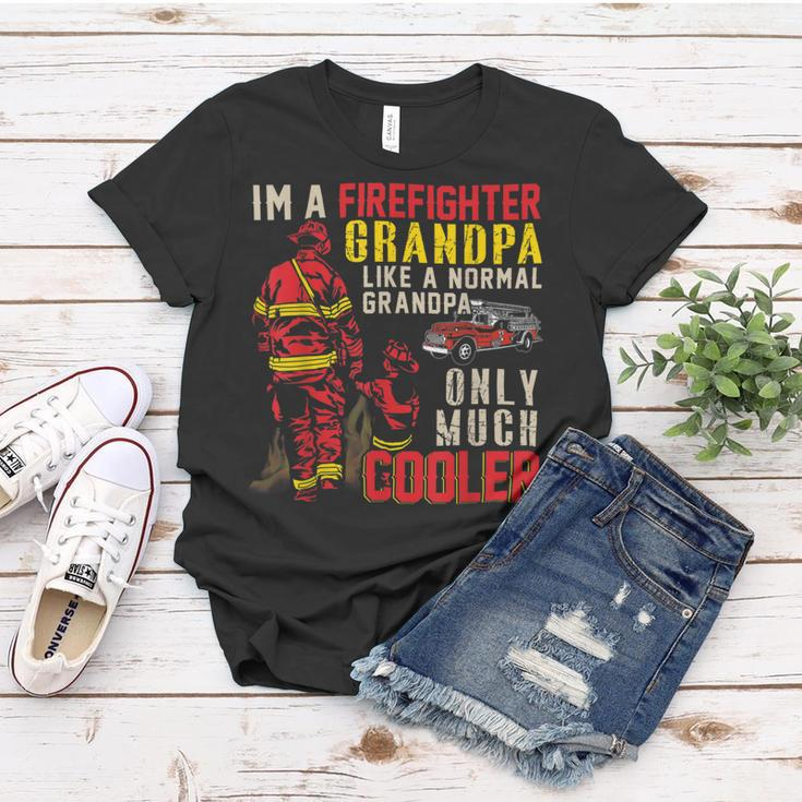 Firefighter Vintage Im A Firefighter Grandpa Definition Much Cooler Women T-shirt Funny Gifts