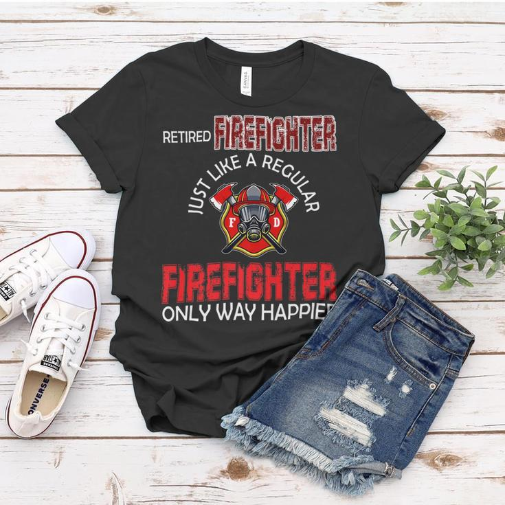 Firefighter Vintage Retired Firefighter Definition Only Happier Retire V3 Women T-shirt Funny Gifts