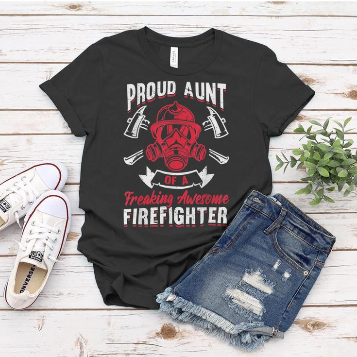 Firefighter Wildland Fireman Volunteer Firefighter Aunt Fire Department V2 Women T-shirt Funny Gifts