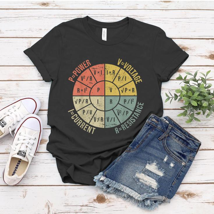 Formula Wheel Electrical Engineering Electricity Ohms Law Women T-shirt Unique Gifts