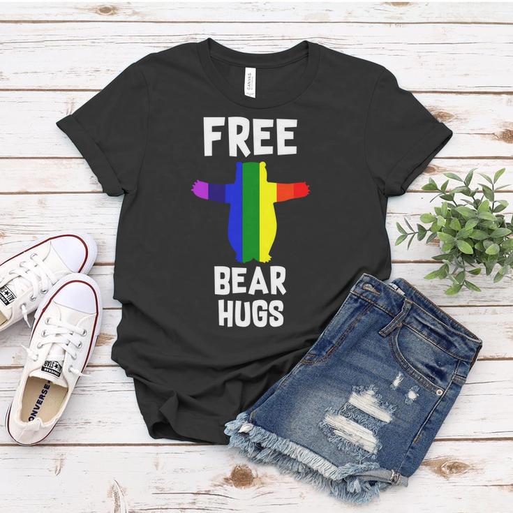 Free Bear Hugs Gay Pride Tshirt Women T-shirt Unique Gifts