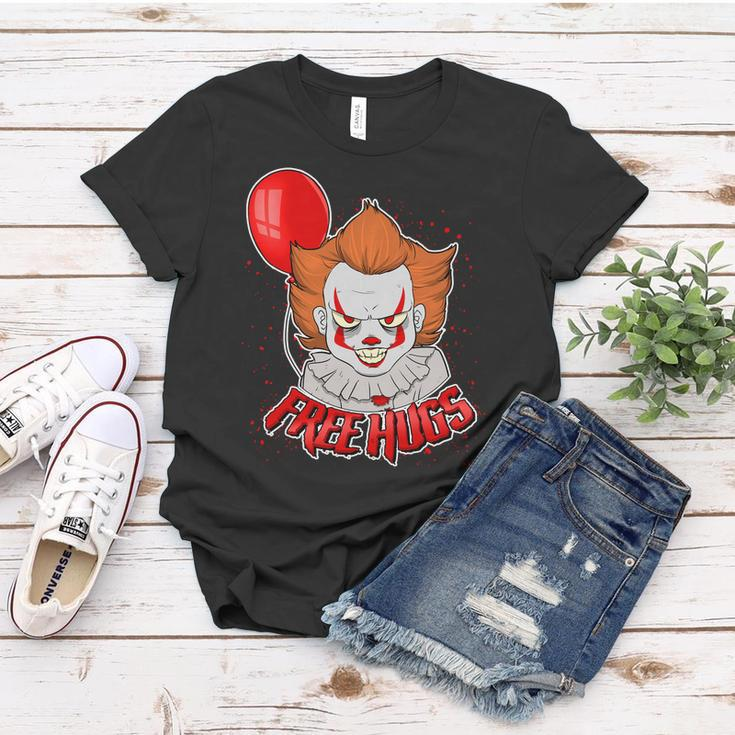 Free Hugs Scary Clown Funny Women T-shirt Unique Gifts
