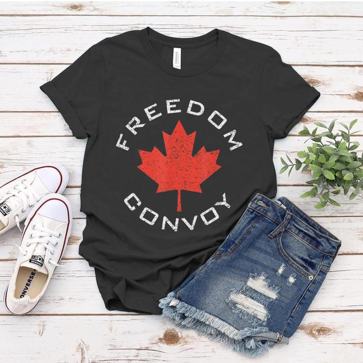Freedom Convoy 2022 Canadian Trucker Tees Maple Leaf Tshirt Women T-shirt Unique Gifts