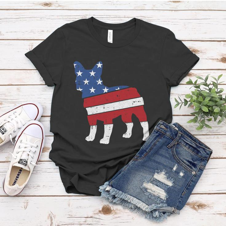 French Bulldog 4Th Of July Cute Frenchie American Flag Dog Women T-shirt Unique Gifts