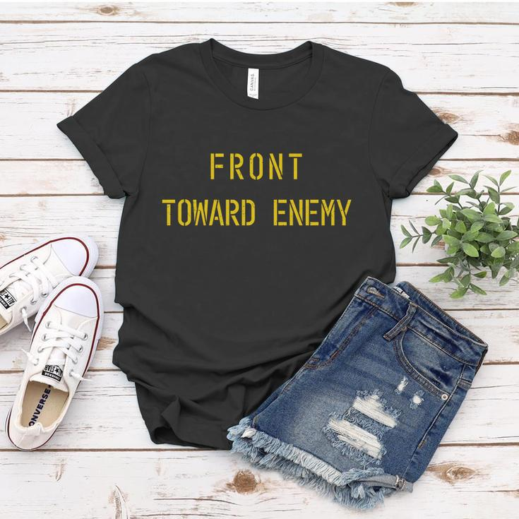 Front Toward Enemy Military Quote Vintage Women T-shirt Unique Gifts