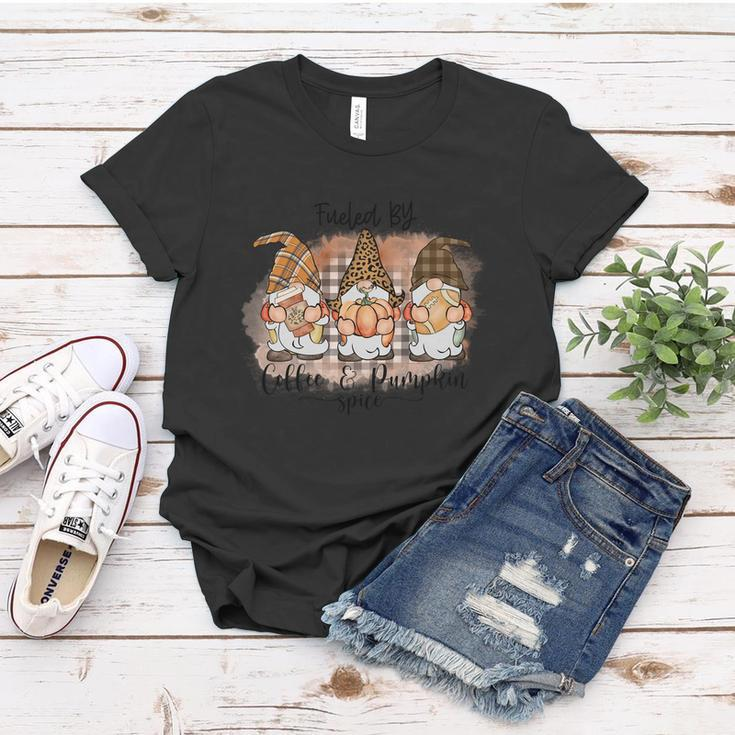 Fueled By Coffee Pumpkin Spice Thanksgiving Quote Women T-shirt Unique Gifts