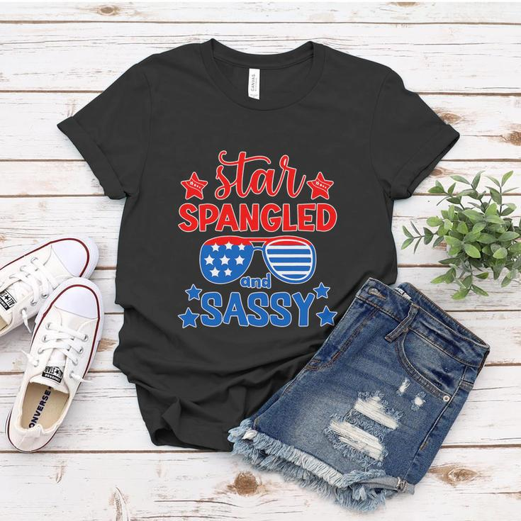 Funny 4Th Of July Star Spangled And Sassy Women T-shirt Unique Gifts