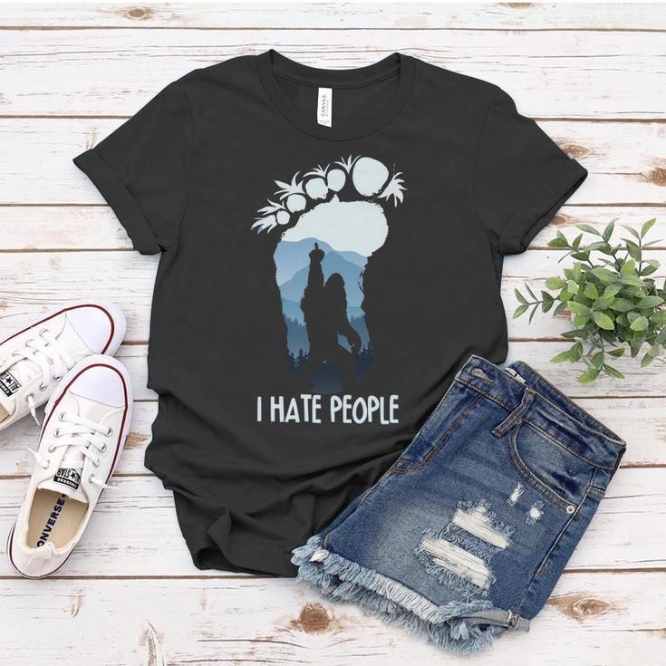 Funny Bigfoot I Hate People Tshirt Women T-shirt Unique Gifts