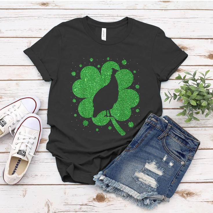 Funny Irish Shamrock Leaf Guinea Fowl Bird St Patricks Day Graphic Design Printed Casual Daily Basic Women T-shirt Personalized Gifts
