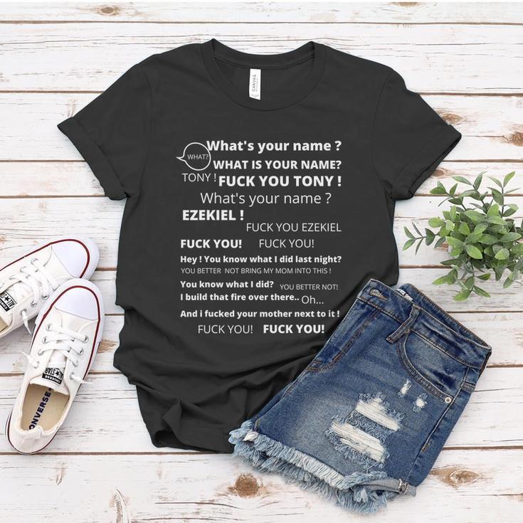 Funny Meme Tony And Ezekiel Hey Whats Your Name Women T-shirt Unique Gifts