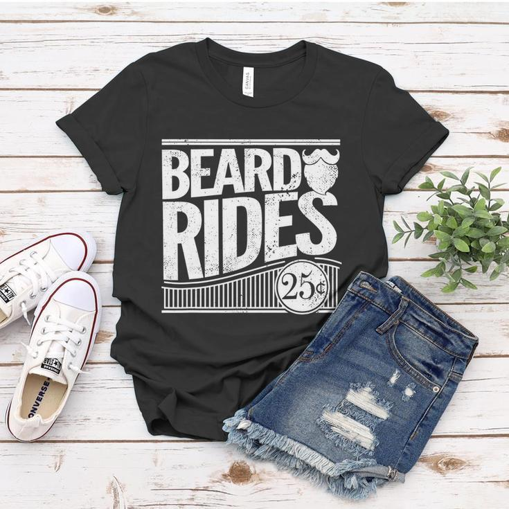 Funny Mens Beard Rides Gift Funny Vintage Distressed Mens Beard Gift Women T-shirt Unique Gifts