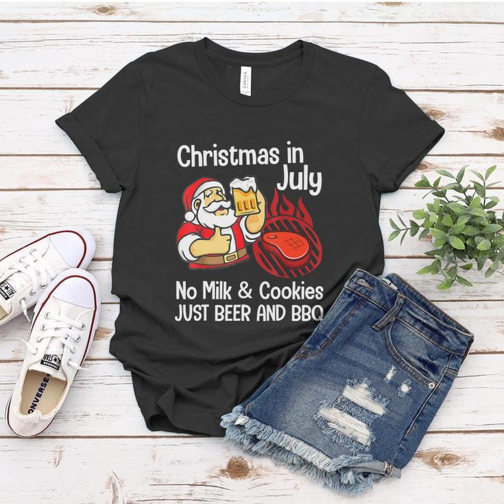 Funny Merry Christmas In July No Milk Cookies Women T-shirt Unique Gifts