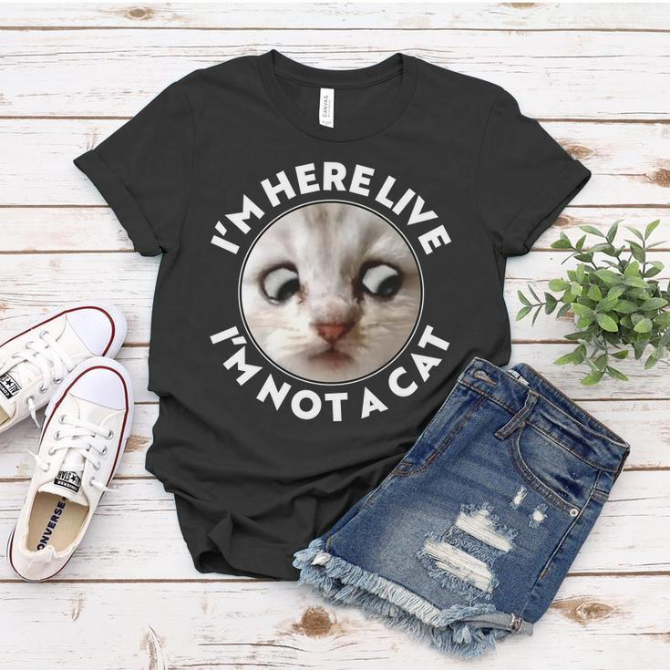 Funny Zoom Lawyer Cat Meme Im Here Live Im Not A Cat Tshirt Women T-shirt Unique Gifts