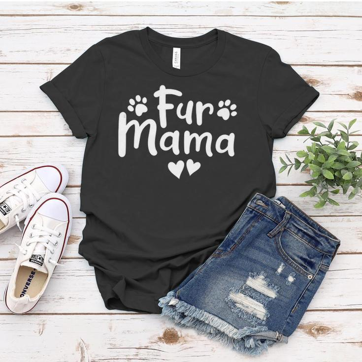 Fur Mama Paw Floral Design Dog Mom Mothers Day Women T-shirt Unique Gifts