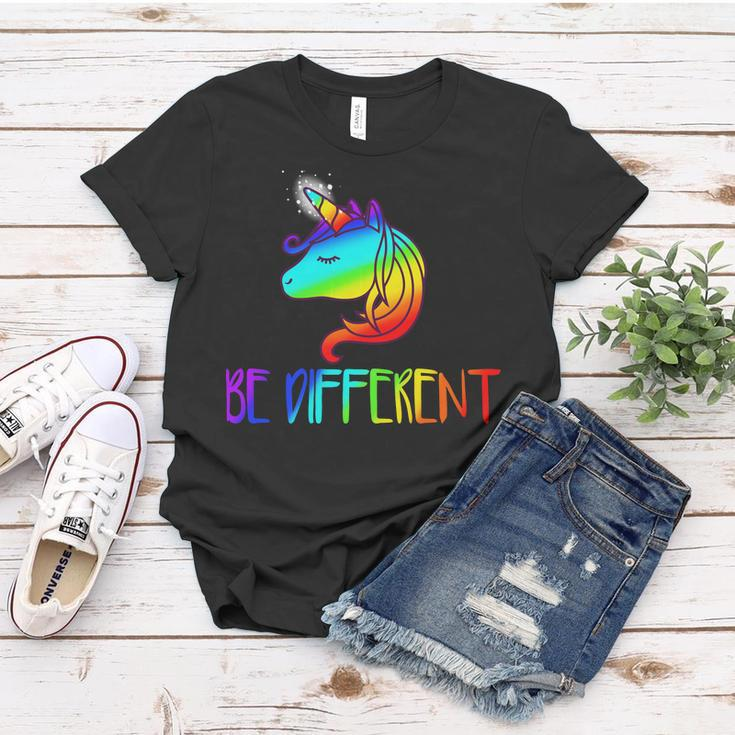 Gay Pride Unicorn Be Different Lgtb Women T-shirt Unique Gifts