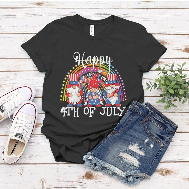 Gnomes Patriotic American Flag Funny Cute Gnomes 4Th Of July Cool Gift Women T-shirt Unique Gifts