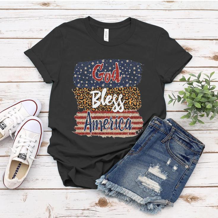 God Bless America Flag Gift 4Th Of July Independence Day Gift Women T-shirt Unique Gifts