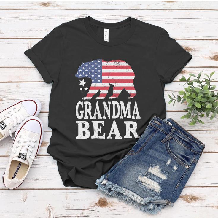 Grandma Bear Patriotic Flag Funny 4Th Of July Women T-shirt Unique Gifts