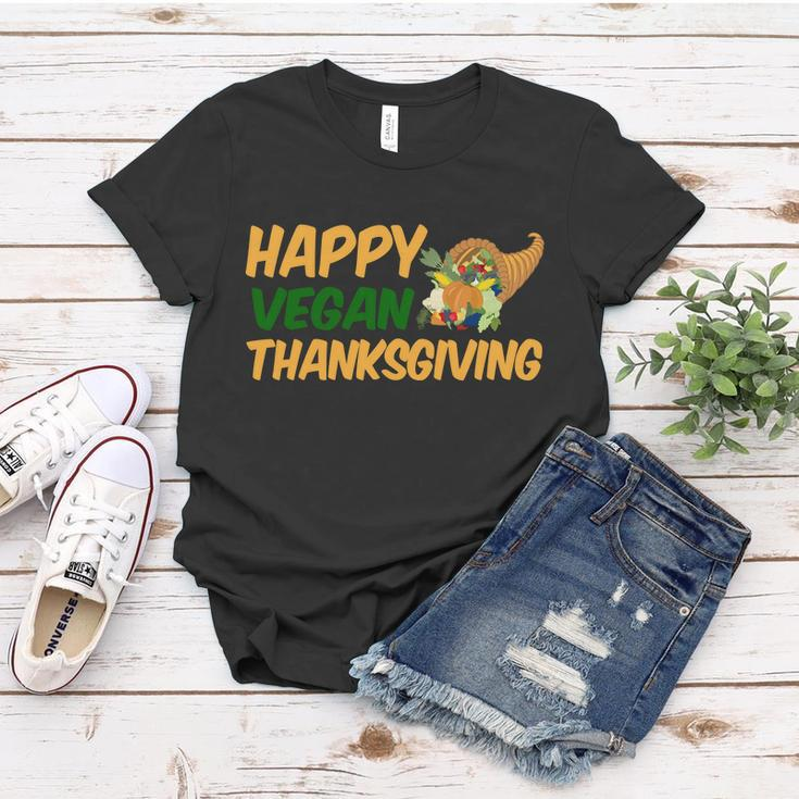 Happy Vegan Thanksgiving Tshirt Women T-shirt Unique Gifts