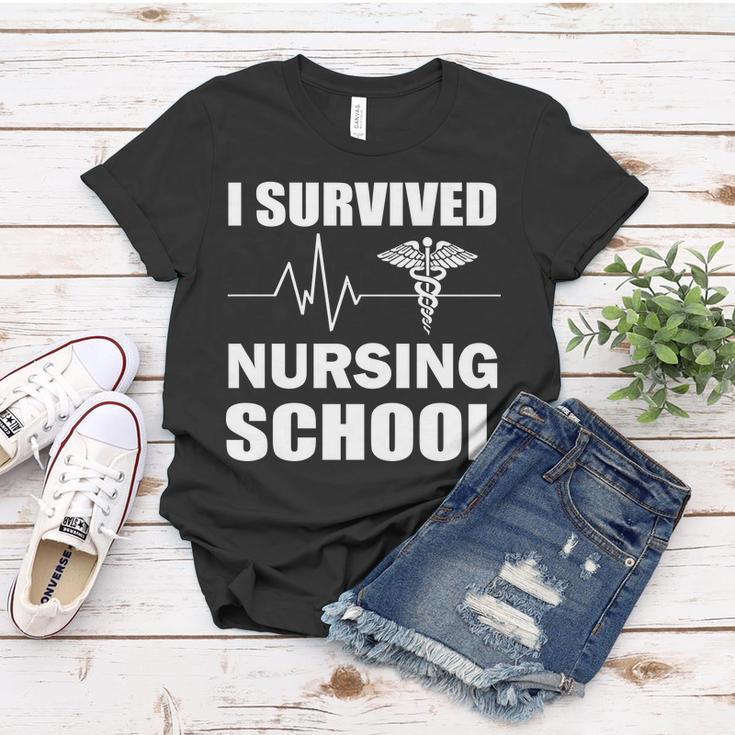 I Survived Nursing School Tshirt Women T-shirt Unique Gifts