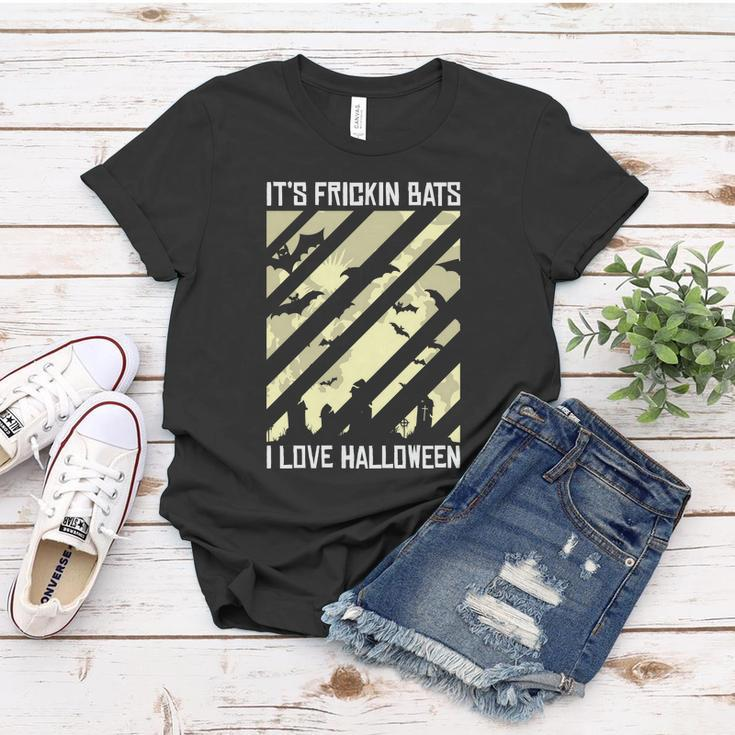 Its Frickin Bats I Love Halloween Halloween Quote Women T-shirt Unique Gifts