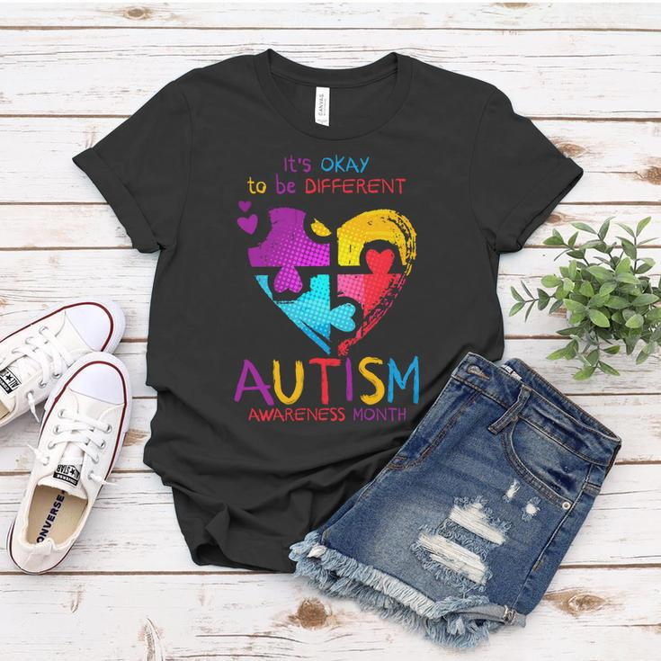 Its Okay To Be Different Autism Awareness Month Women T-shirt Unique Gifts