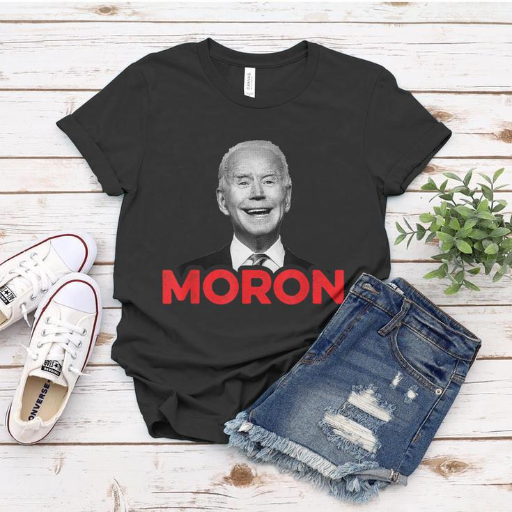 Joe Biden Is An Idiot And A Moron Antibiden 8676 Pro Usa Women T-shirt Unique Gifts