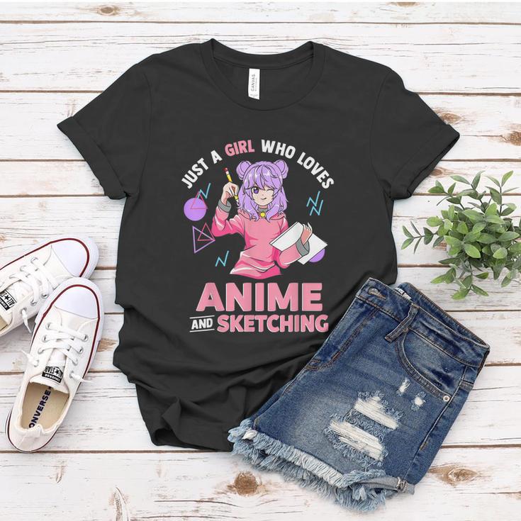 Just A Girl Who Loves Anime And Sketching Women T-shirt Unique Gifts