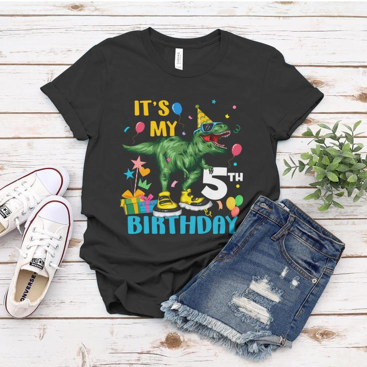 Kids Boys Its My 5Th Birthday Happy 5 Year Trex Tshirt Women T-shirt Unique Gifts