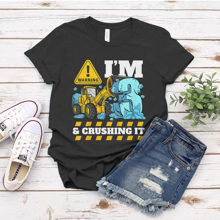 Kids Construction Truck 3Rd Birthday Boy 3 Bulldozer Digger Meaningful Gift Women T-shirt Unique Gifts