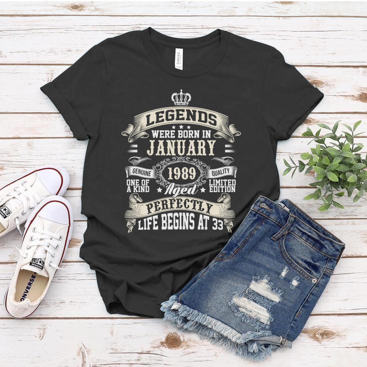 Legends Were Born In January 1989 Vintage 33Rd Birthday Gift For Men & Women Women T-shirt Unique Gifts