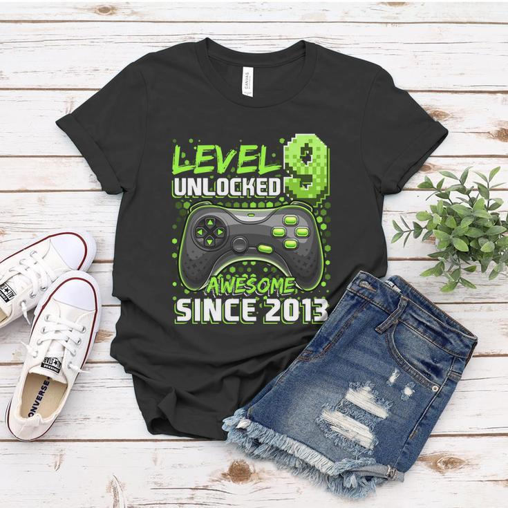 Level 9 Unlocked Awesome 2013 Video Game 9Th Birthday Gift V2 Women T-shirt Unique Gifts