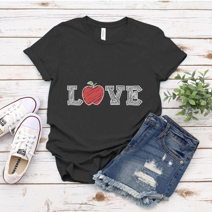 Love Apple Back To School Teacher Teacher Quote Graphic Shirt Women T-shirt Unique Gifts